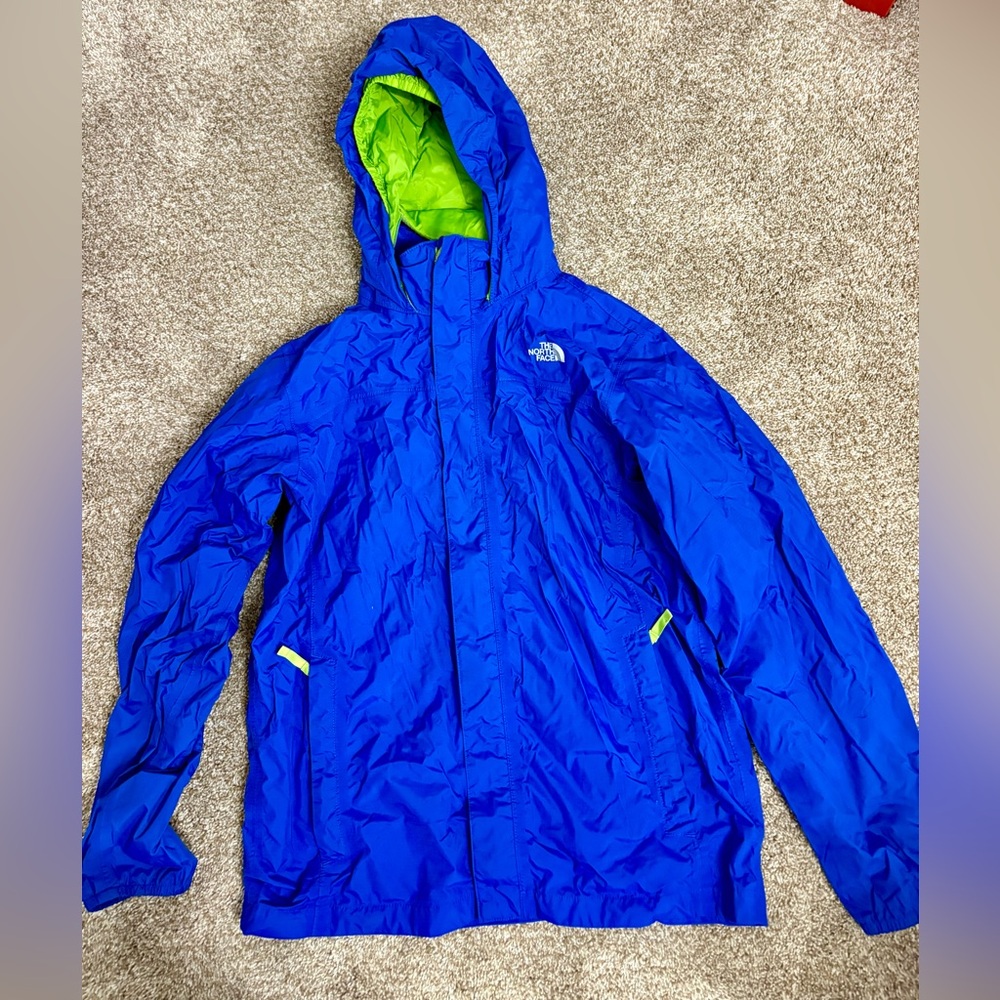 The North Face Royal Blue Jacket with Neon Green Lining